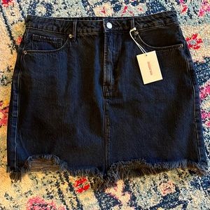 GOOD AMERICAN jean Mini Skirt New 10/30